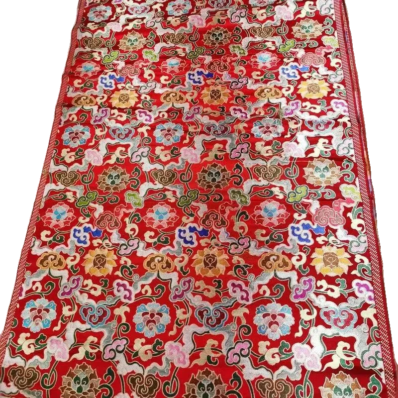 신상 자카드 연꽃 상서로운 구름 무늬 두꺼운 원단 불상 테라스 원단 및 불상 홀 장식 원단