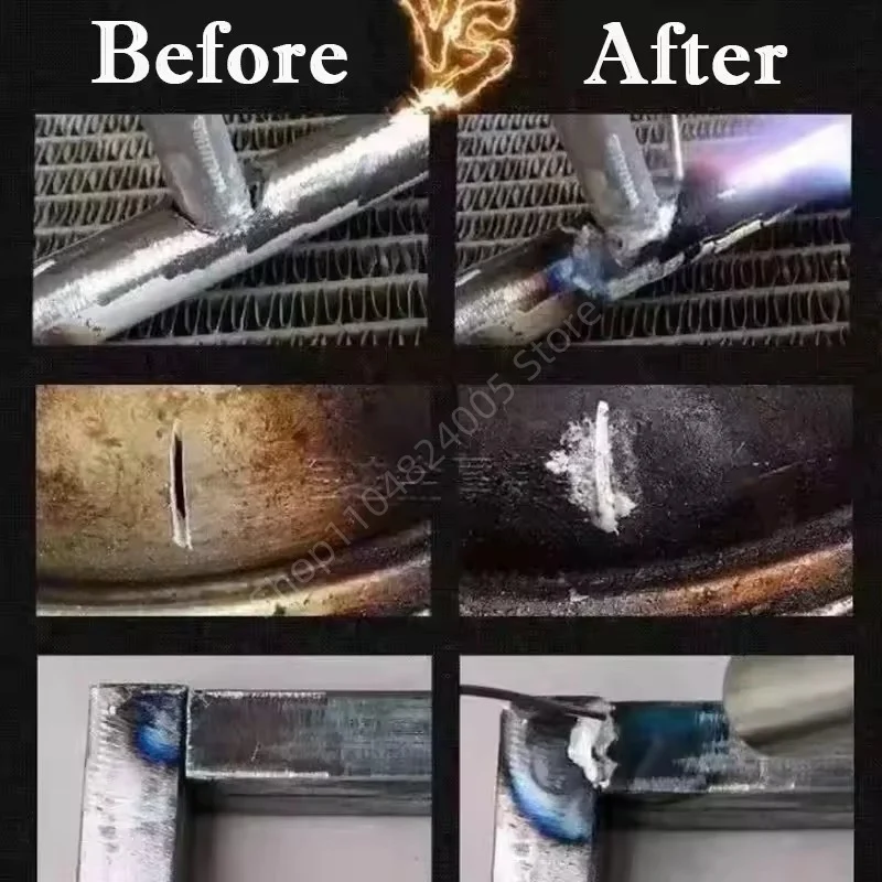 3-10 قطعة قضبان لحام درجة حرارة منخفضة سهلة تذوب الفولاذ المقاوم للصدأ النحاس الحديد إصلاح ثقوب أدوات لحام قضيب ألومنيوم وكيل أطقم