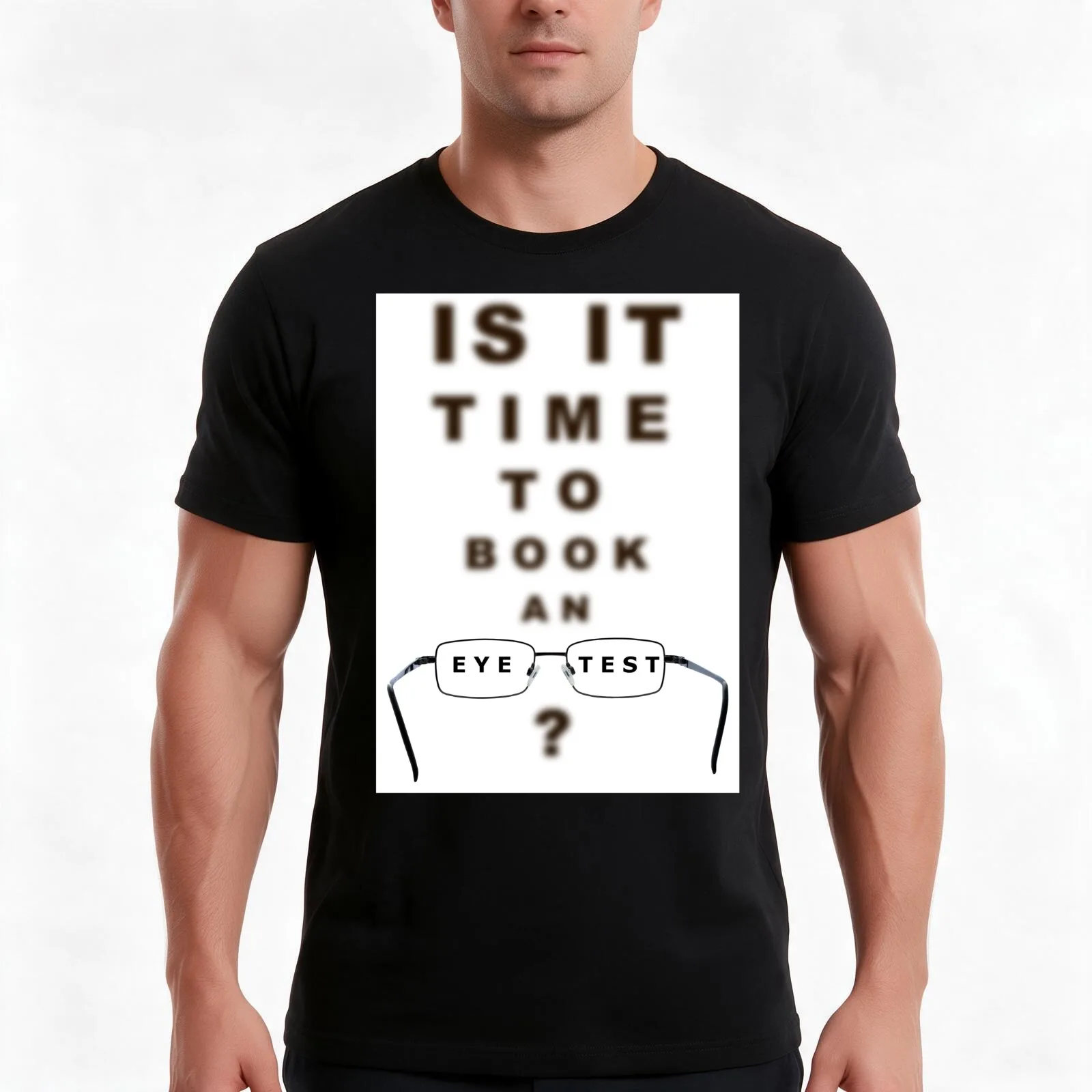 Eye Test Time To Book Chart and Glasses T-Shirt, Summer Casual Cotton Tee, Oversized Streetwear Tops, Vintage Graphic Print