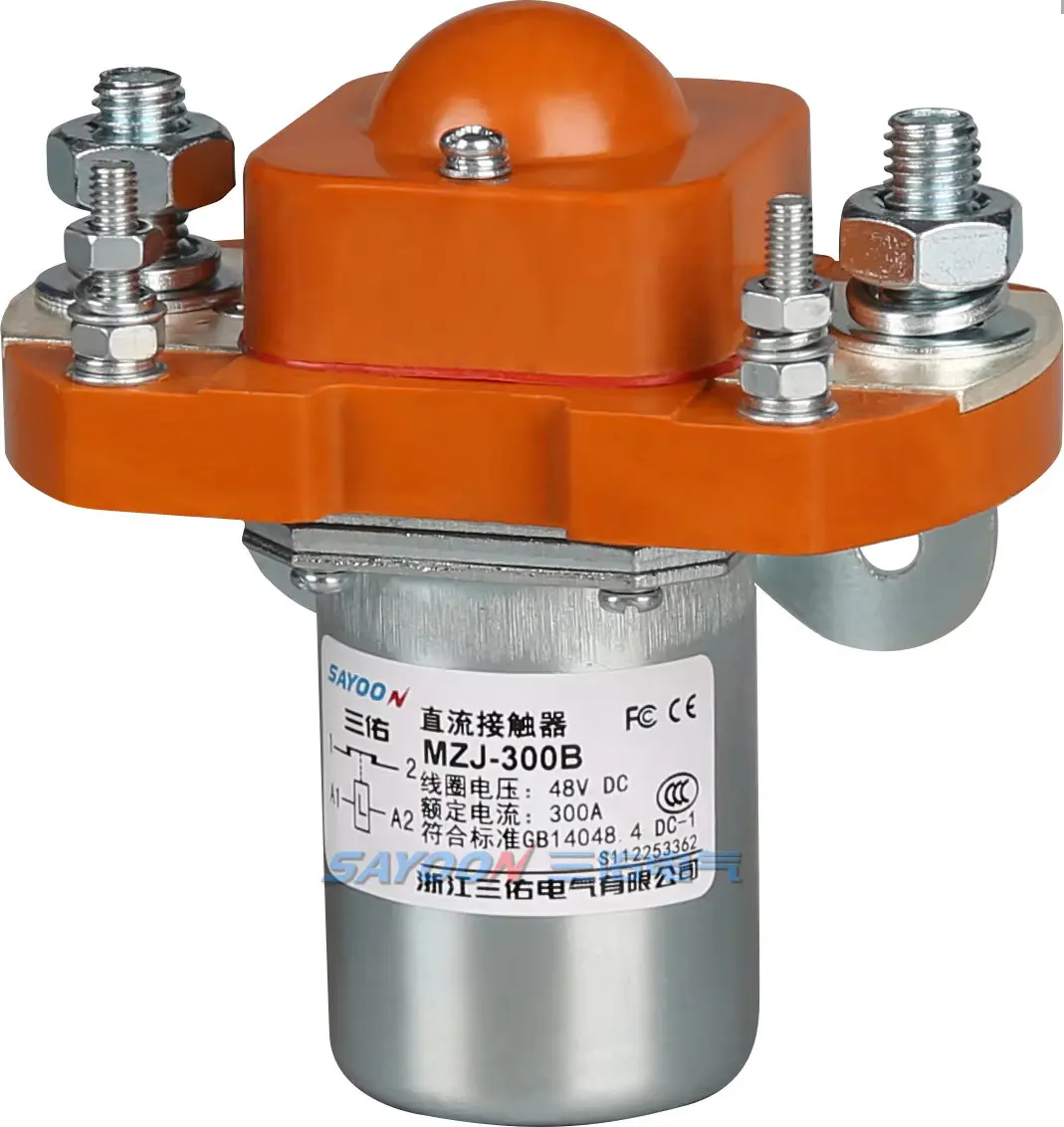 

SAYOON 300A SZJB300A-D/MZJ-300B 48v 36v 24v 12v standard type solenoid coil dc contactor