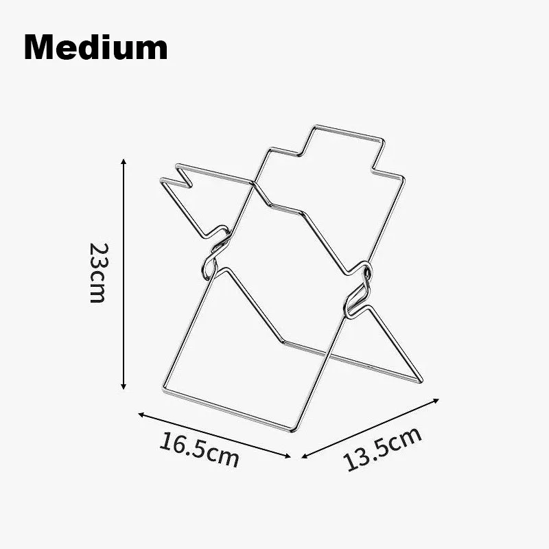 Collapsible Stainless Steel Garbage Bag Holder Kitchen Countertop Trash Bag Support Rack Multi‑Use Towel Hanger for Home Kitchen