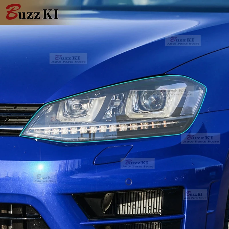

For Volkswagen VW Golf 7 MK7 2012-2020 Car Headlight Protective Film Headlamp Tint Taillight Transparent Smoke Black TPU Sticker