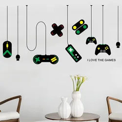 Game Handle Decorative Chandelier Wall Sticker Living Room Decoration Home Mural For Kids Gamer Room Background Decor Wallpaper