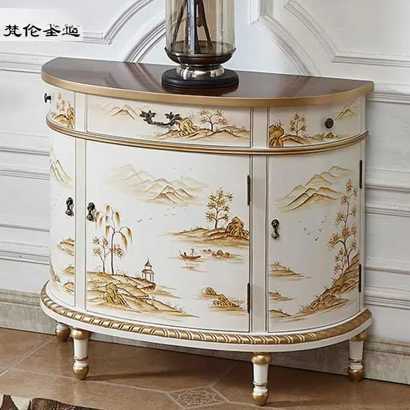 

Мебель Окрашенный Полукруг Шкаф для прихожей Американский коридор Декоративный шкаф Комната Шкаф для телевизора