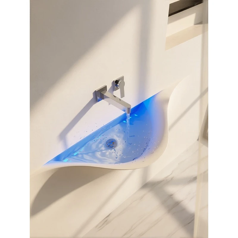 One-piece semi-recessed smile washbasin, toilet wash basin, bathroom cabinet basin