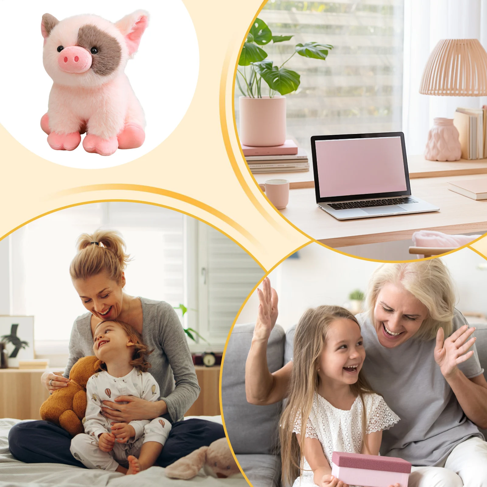 ตุ๊กตาหมูอ้วนน่ารัก 20 ซม. ของเล่นตุ๊กตาสัตว์นุ่ม ของตกแต่งบ้าน ของขวัญคริสต์มาส ของขวัญวันเกิดเด็ก