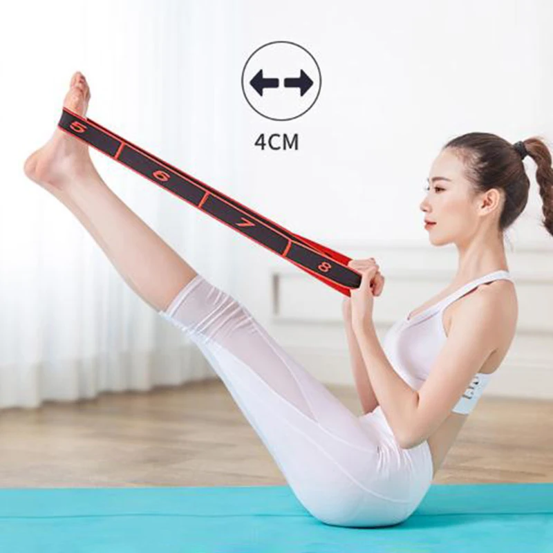 8 グリッド子供のダンス弾性バンドヨガストラップストレッチ抵抗ベルト運動体操ゴムバンドトレーニング