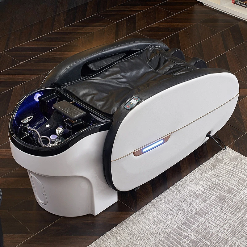 

Headspa Massage Table Water Reclining Salon Chair Beauty Shampoo Basin Stand Living Room Nail Spa Hair Wash Washing Bed XFY-134