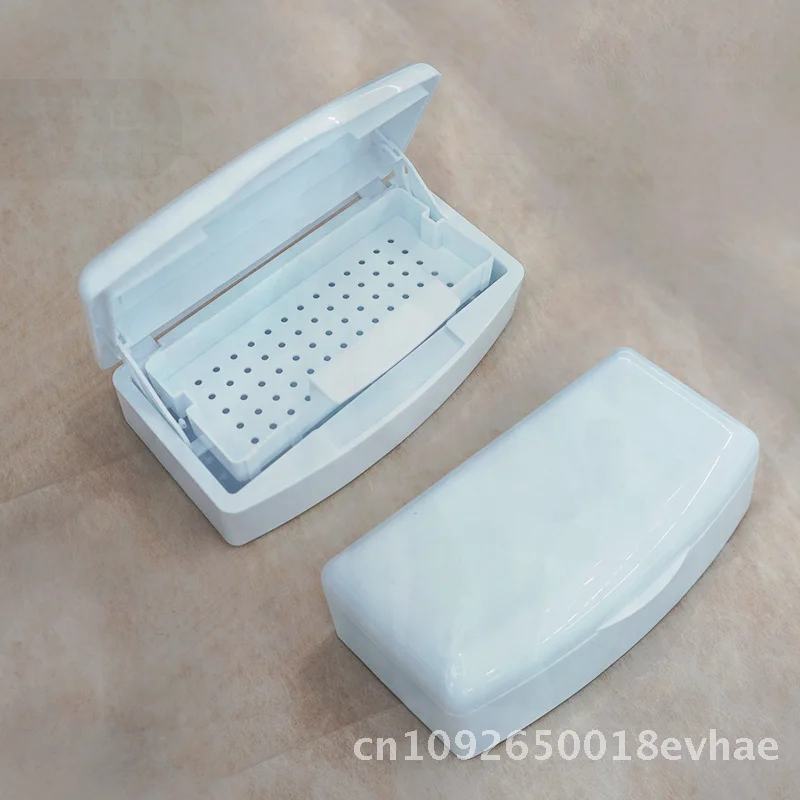 ネイル消毒ボックス アルコールフィルター 滅菌ツール ネイルクリーニング用 透明カバー ホワイト ブラック ピンク オレンジ パープル