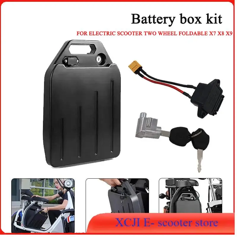 

FOR Citycoco Battery Box With Lock And Power Cable Interface For Chinese Halei Electric Scooter Generic Citycoco Accessories