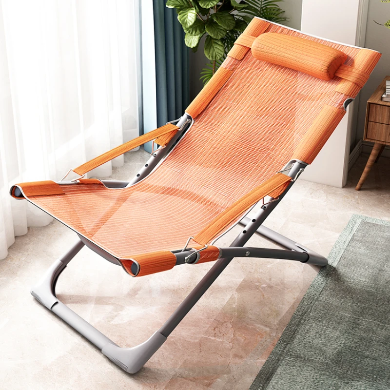 Summer Fold Beach Chair Lounge Outdoors Leisure Sunchair Beach Chair Lunch Break Sleeping Silla Plegable Garden Furniture QF50BC