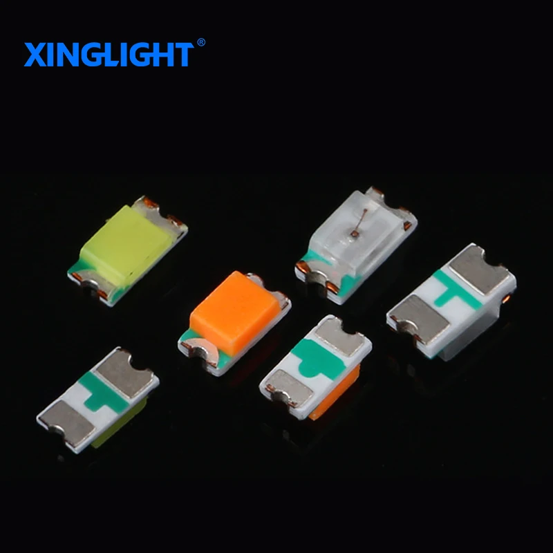 

XINGLIGHT 500pcs 0603 0.4T SMD LED lamp bead Red orange yellow plain green emerald green blue white purple