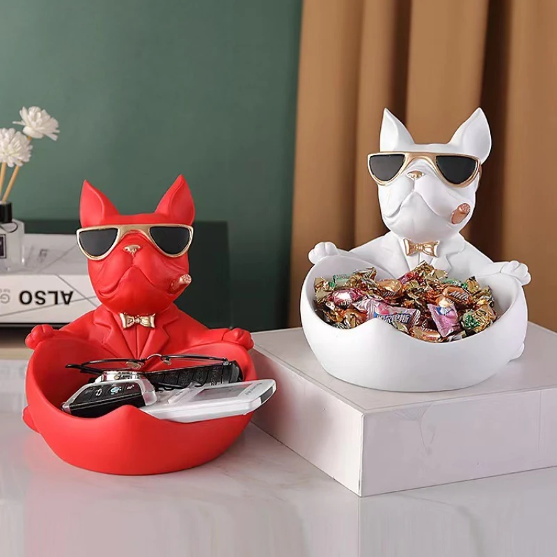 

Love Dog Statue Storage Box Animal Decoration Resin Art Sculpture Statue Home Decoration Study Decoration