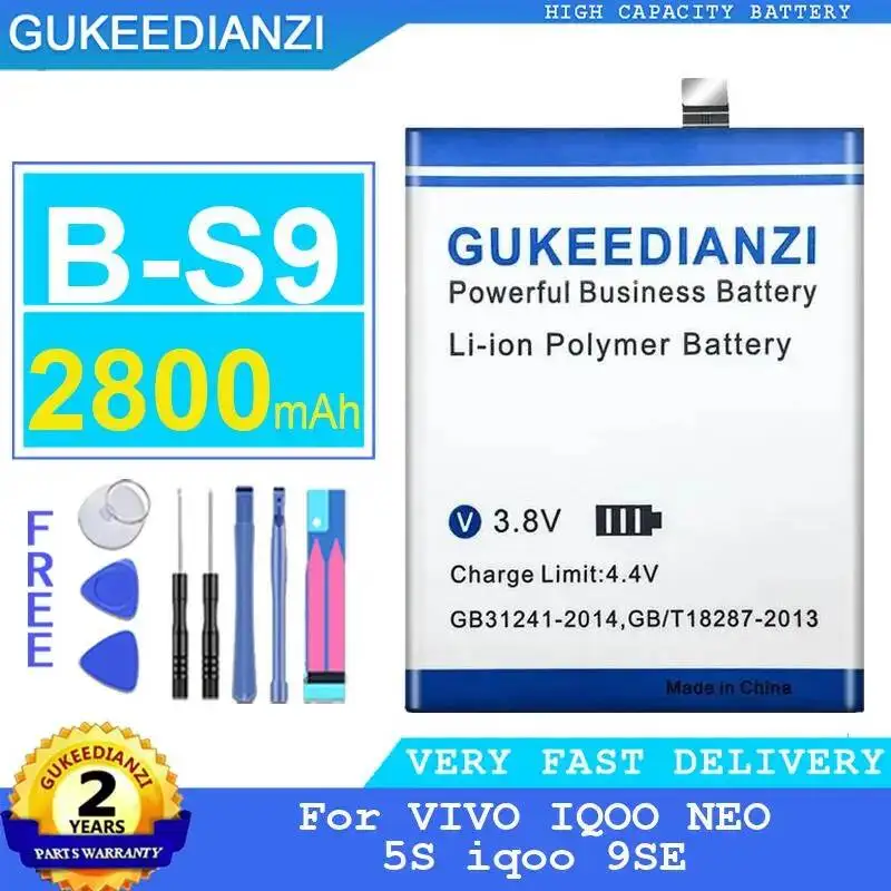 

2800Mah Mobile Phone Battery Reliable Replacement B-S9 For Vivo Iqoo Neo 5S 9SE