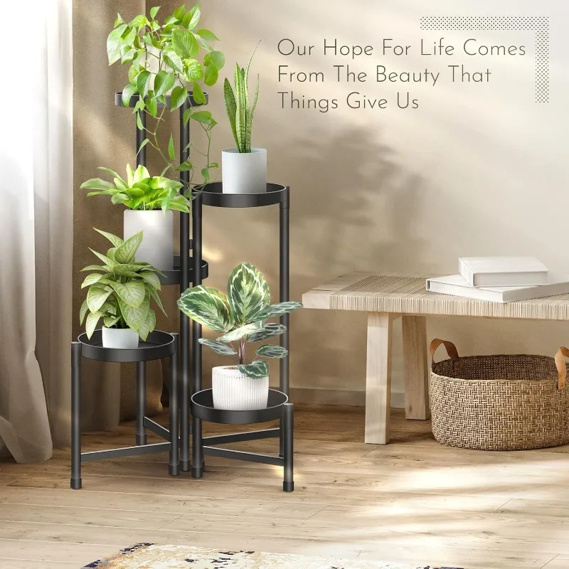 Corner Plant Stands for Indoor: Modern 2 Tier Plants Holder Display Stand Flower Shelf