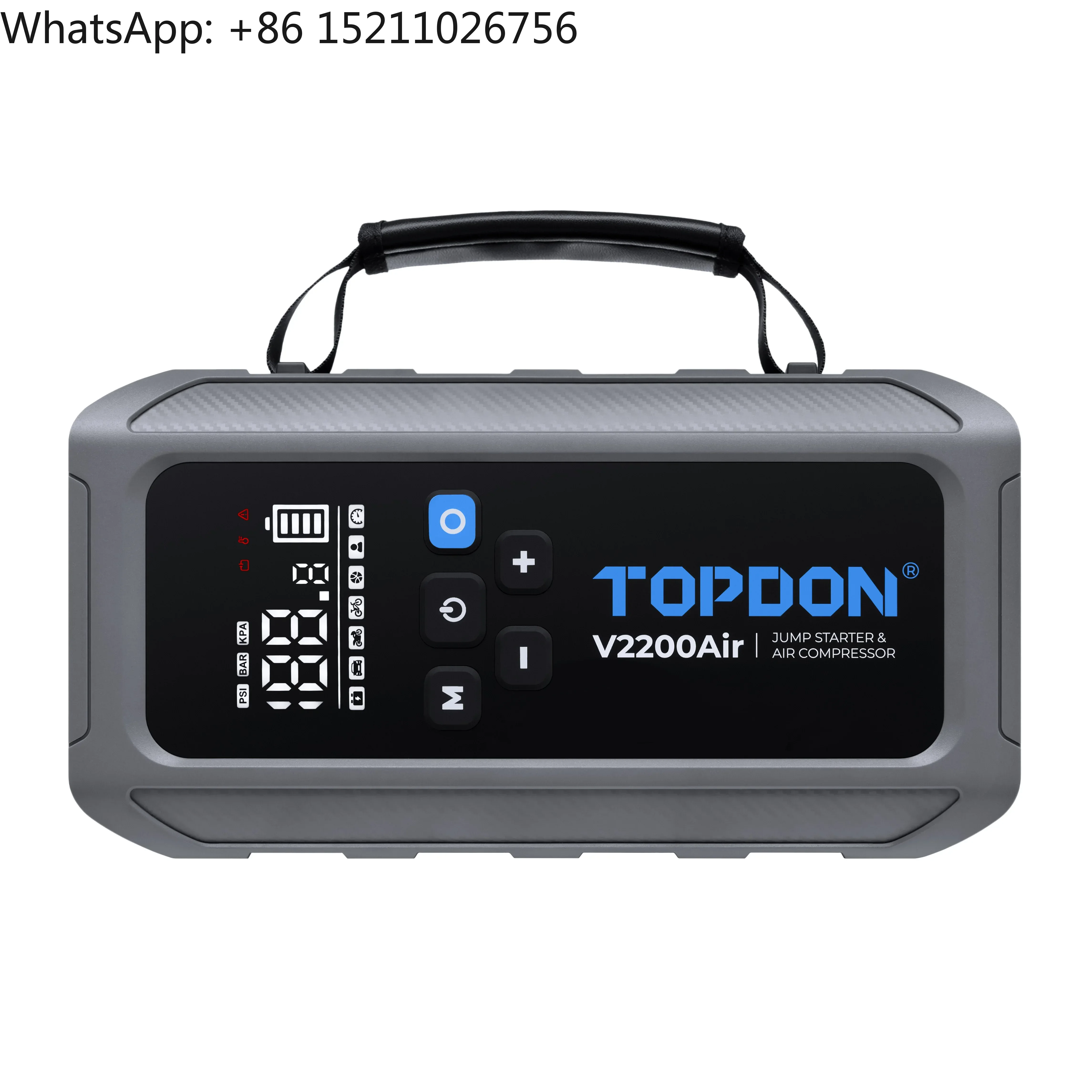 Topdon V2200 Air portable battery booster power bank multi function super capacitor jump starter powerbank with Air Pump for car