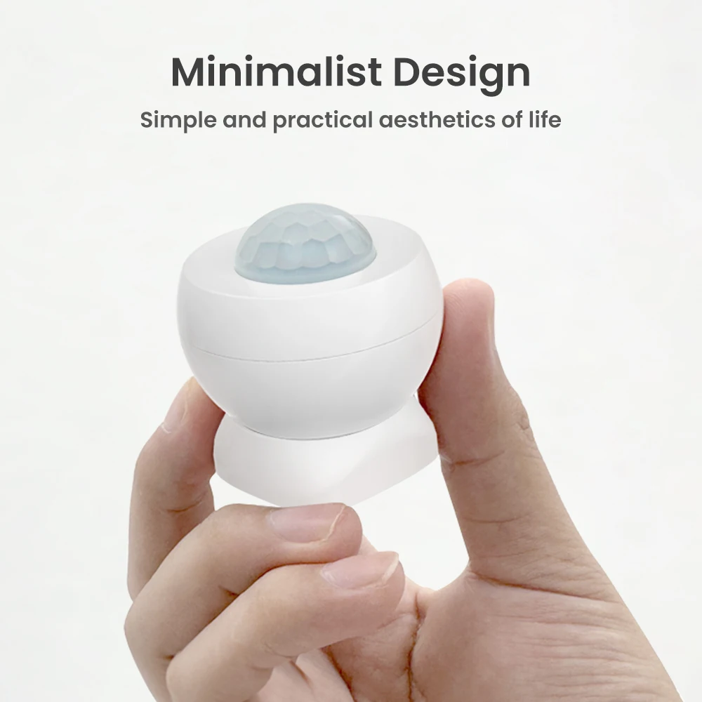 MIUCDA Tuya 2 in 1 Zigbee Mini PIR Motion Detector +Bright Lux Light Passive Infrared Security Burglar Alarm Sensor