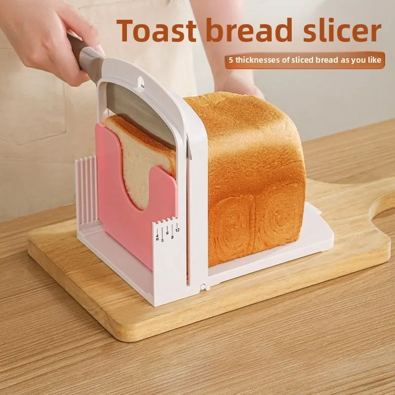 Toast Slicer Bread Cutting Rack, Adjustable Even Slice Cutter DIY Baking Tool for Sandwich Loaf Homemade Bread