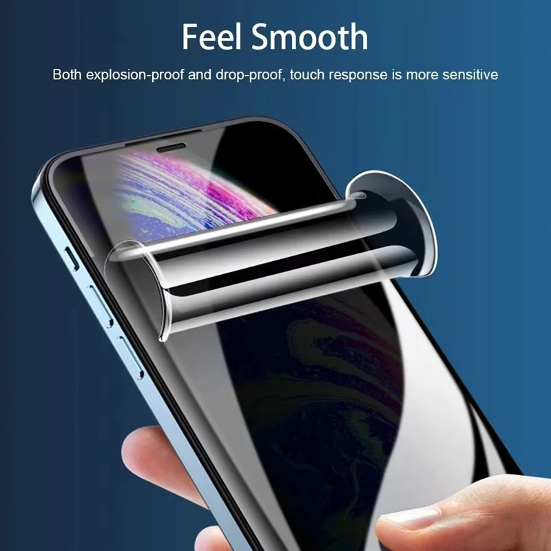 3er-Pack Blickschutz-Hydrogel-Folie für iPhone 17 Pro Max 16 15 14 13 12 11 16 Plus 17 Air XS XR Anti-Spy Soft Screen Protector