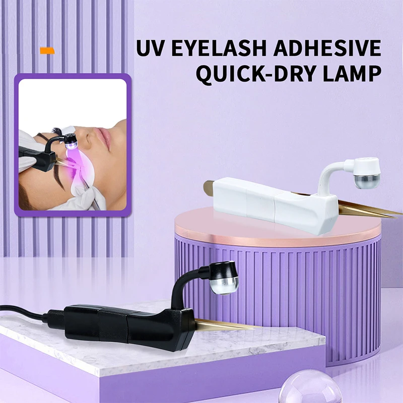 Upgrade 3W Handheld Tweezers Light LED Eyelash Light UV False Eyelash Light Portable mini Glue Quick Curing Light