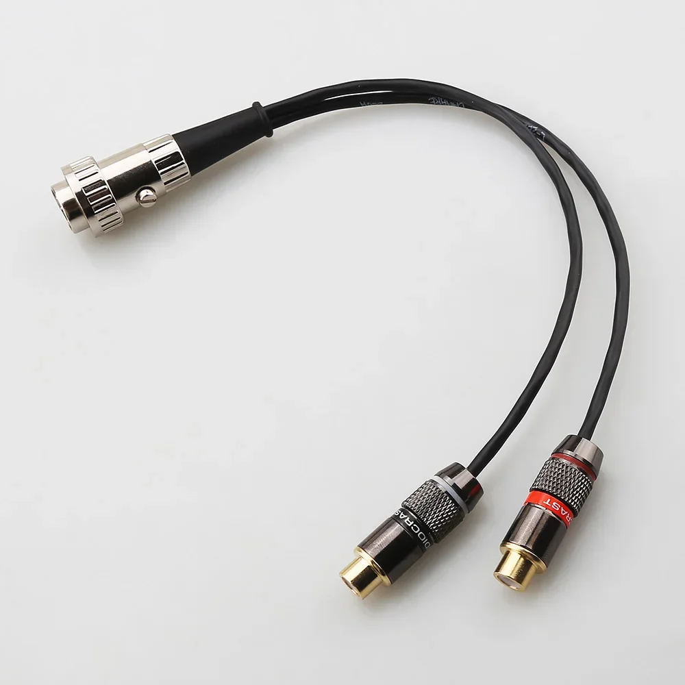 15 cm Audiocrast vergoldetes Verbindungskabel, Premium 4-Pin-DIN auf Dual-RCA, audiophiler Audio-Adapter – Detail 7