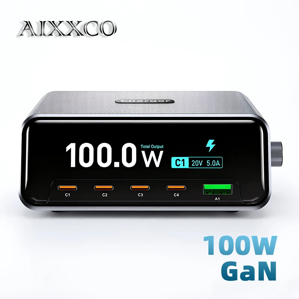 100W GaN 5-Port Desktop Charging Station product image