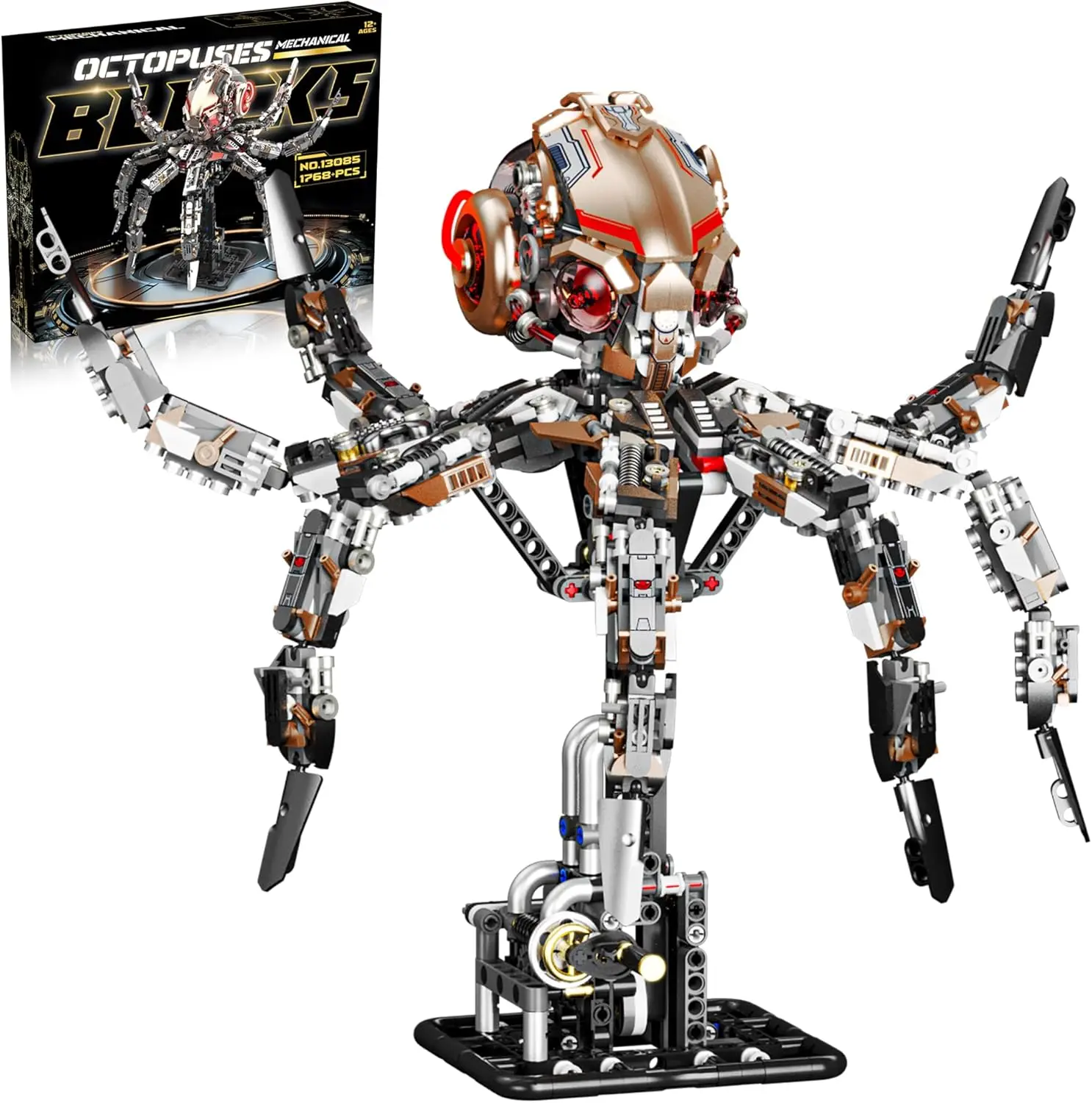 mechanical-octopus-building-block-set-with-lights-3d-ocean-animal-model-ornament-movable-tentacles-suitable-for-gifts-for-youth-and-adults-over-12-years-old-1768-pieces