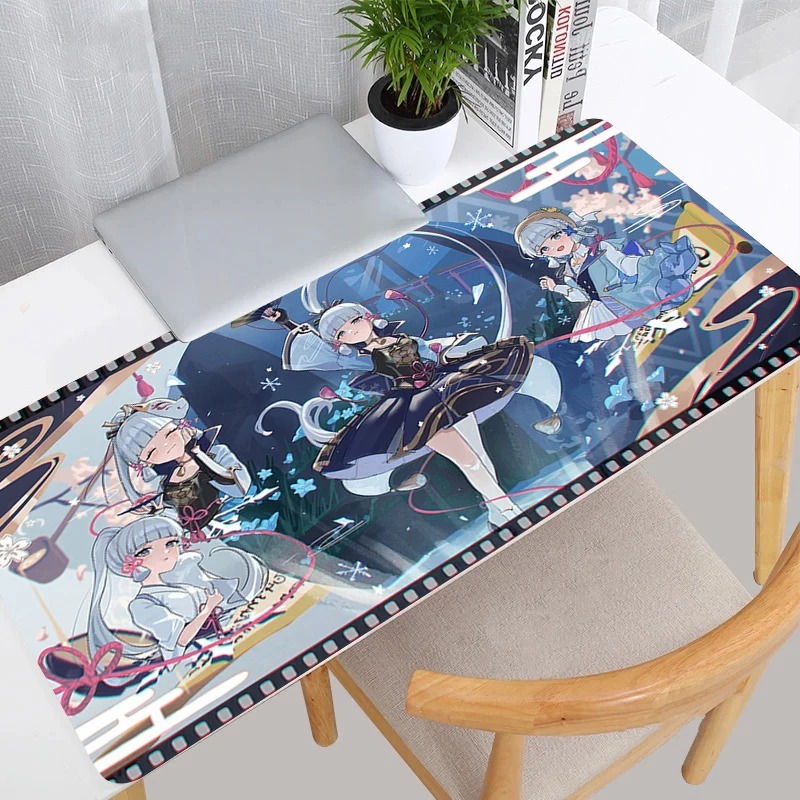 Genshin Impact Kamisato Ayaka Mouse Pad Laptop Kawaii Keyboard Pad Gaming Mousepad PC Accessories XXL Desk Mat Anime Girl Carpet