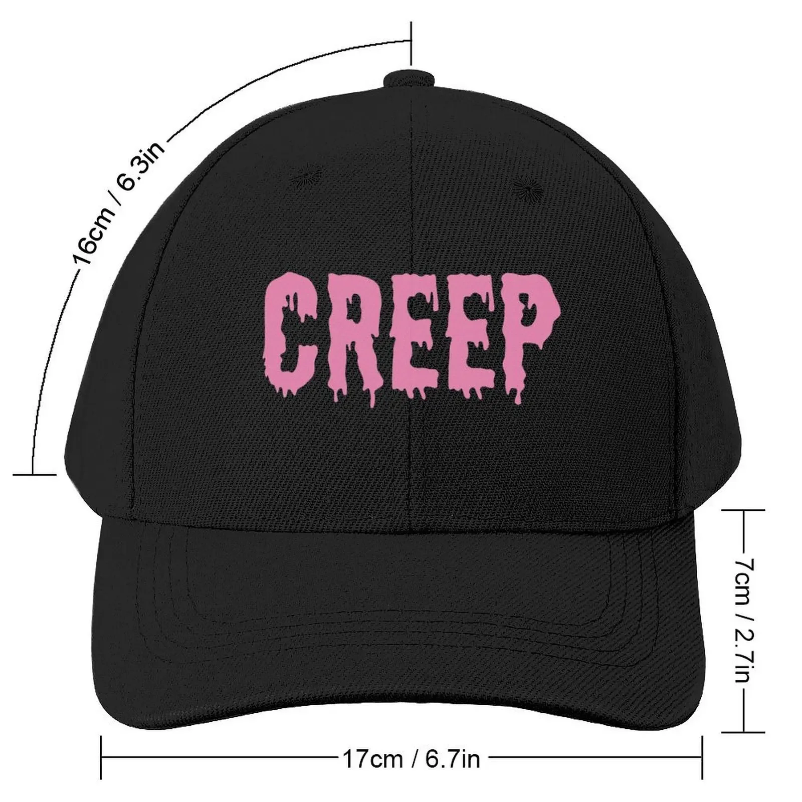 CREEP Pink Baseball Cap Bobble Hat Sunscreen Kids Hat Cosplay Mens Hats Women's