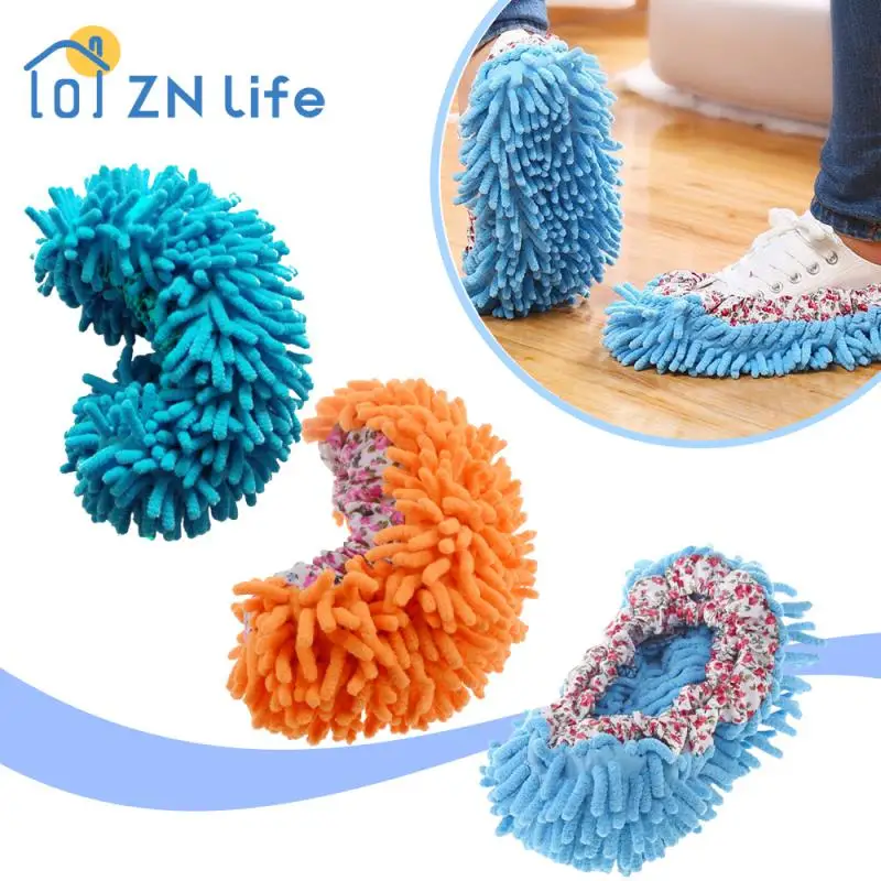 Chenille Dust Mop Slippers Home Floor Cleaning Lazy Mopping Shoes The Manufacturer Wholesales Detachable And Washable Floor Sets