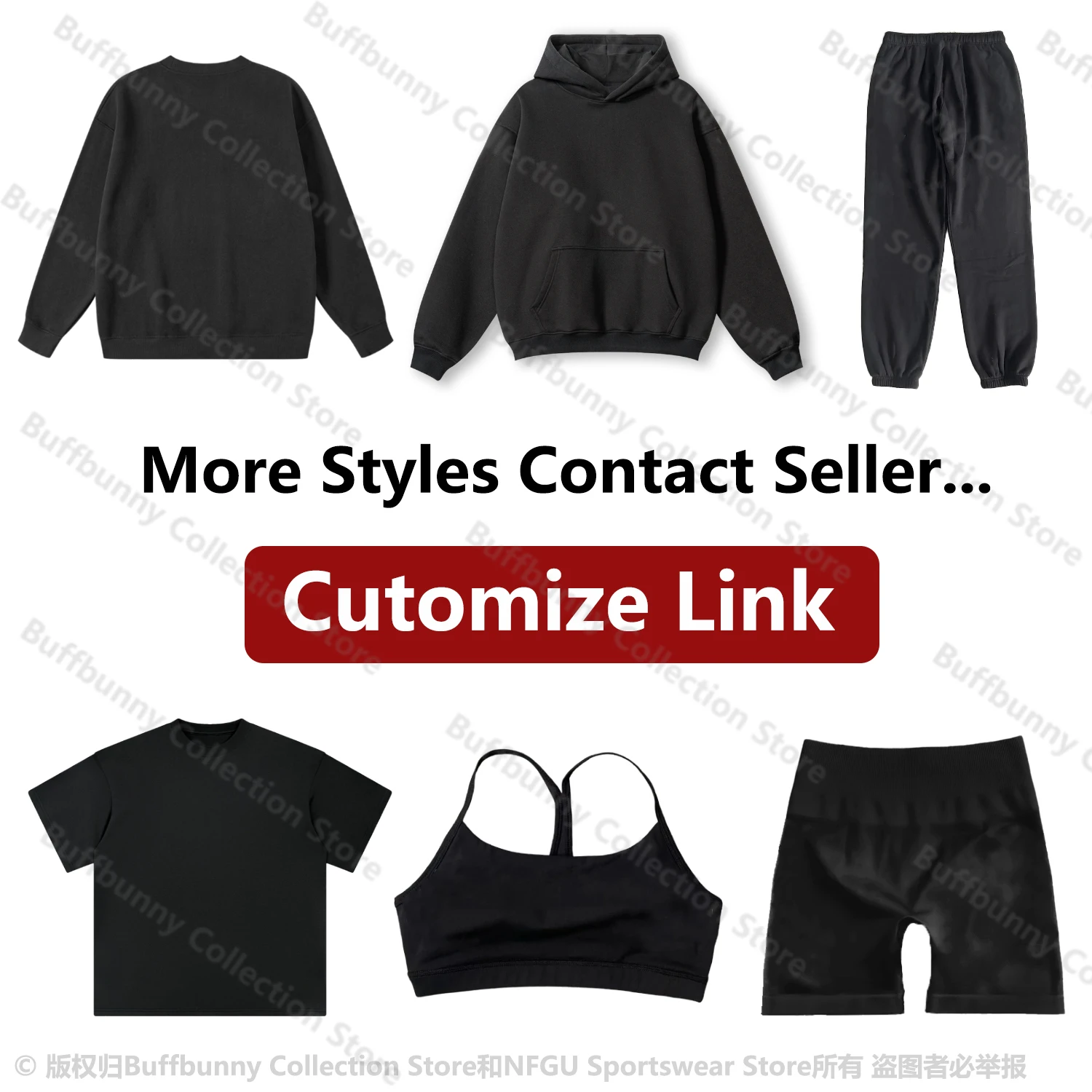 Customize Tshirts Hoodies Yoga Shorts Bra Leggings Crop Top Sweatpants