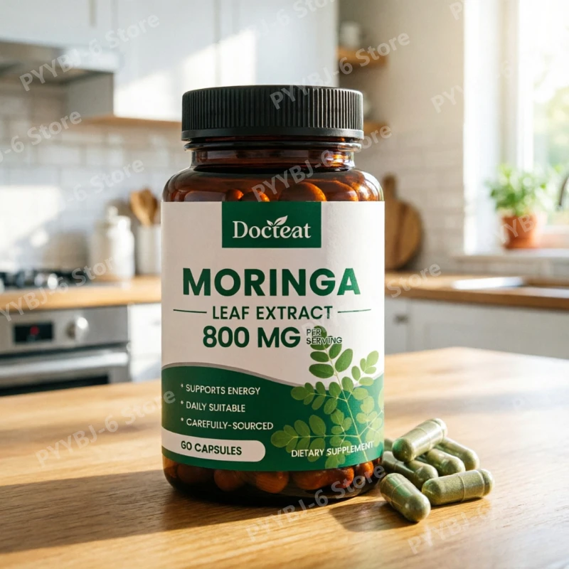 

Moringa Leaf Extract 800mg Capsules Supports Natural Energy & Overall Wellness Daily Dietary Supplement for Adults 60 Capsules