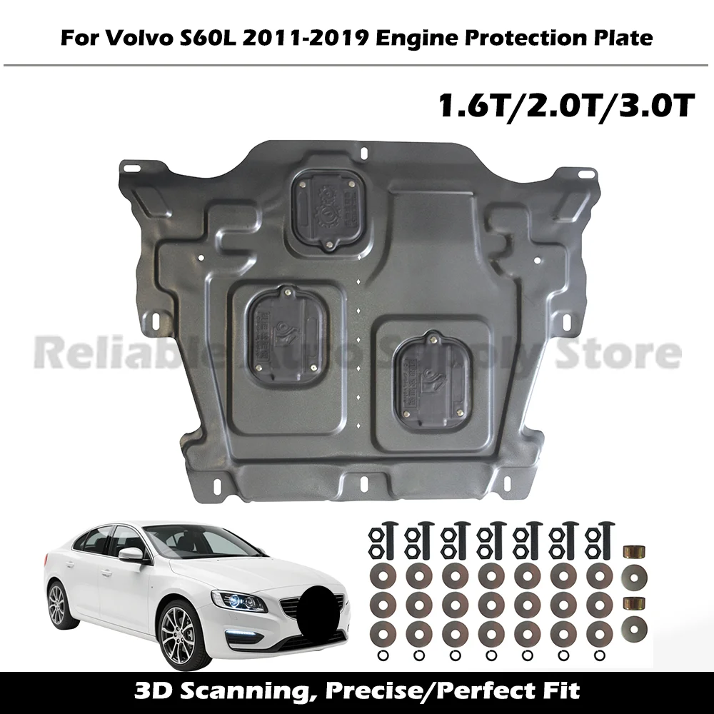 

High Quality Alloy Engine Guard Durable Underbody Protection Splash Proof Mud Flap Car Bottom Shield For Volvo S60L 2011-2019