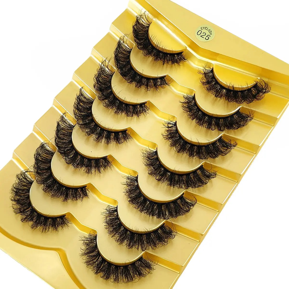 7 Pairs Russian Strip Lashes DD Curl Lashes Pack 5D Fluffy False Lashes russian Lashes Fluffy 3D Lashes  Makeup Faux Cils Cilios