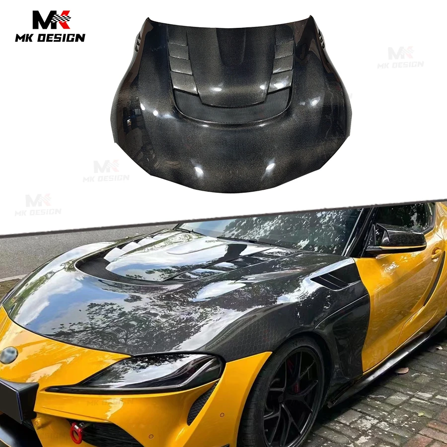 

Carbon Fiber Front Hood Engine Bonnet Cover for Toyota Supra A90 A91 MK5 2019+ VRS Style Engine Hood Car Accessories