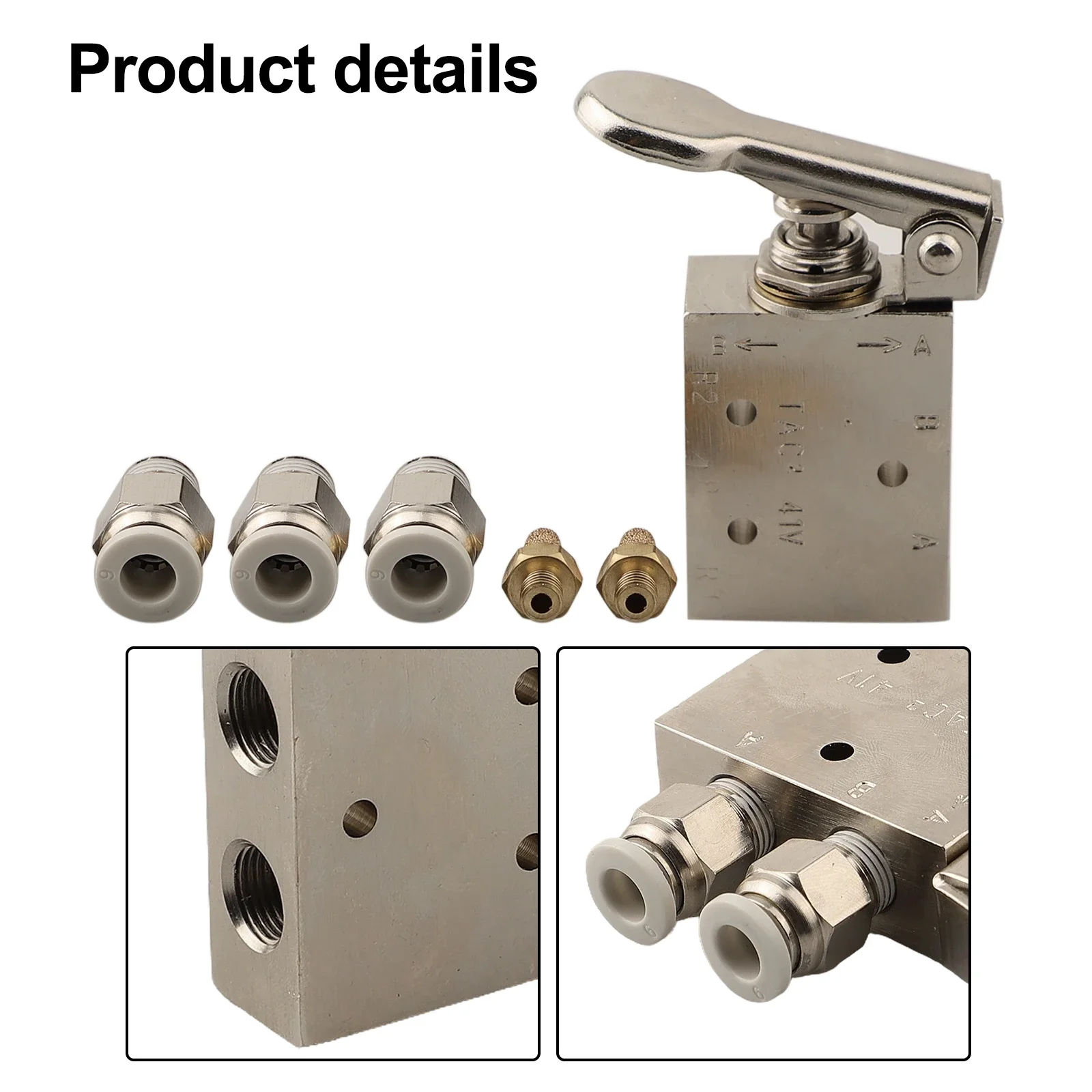 TAC2-41P+34T Pneumatic Mechanical Valve 2 Position 5 Way With 6mm Connector For Automatic Equipment Air Control System