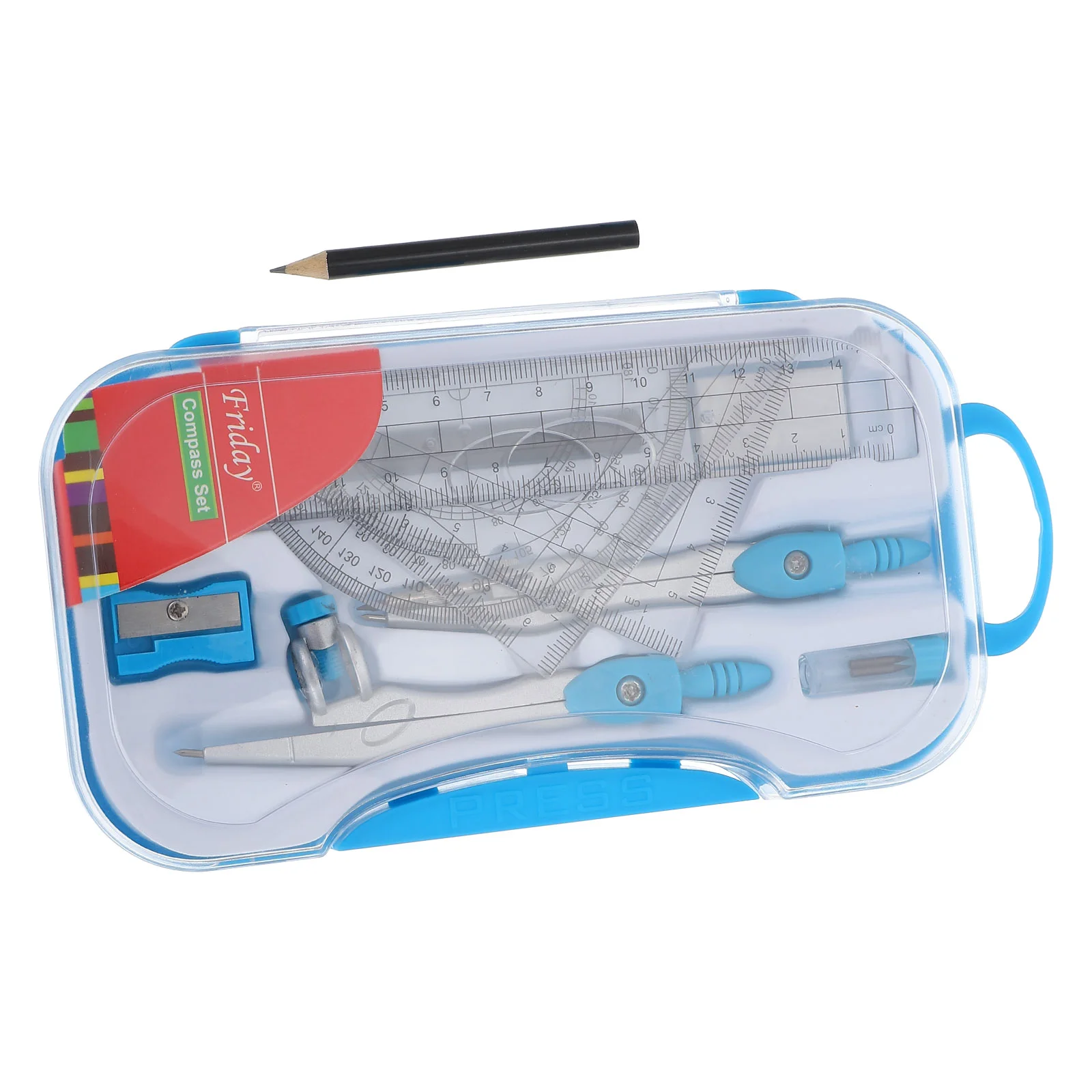 Compass Supports Drawing Student School Rules Drafting Geometry Game Kit with Storage Bag Set Tools Templates