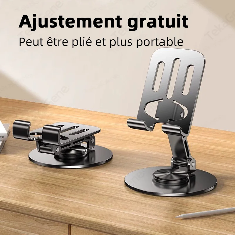 360 ° Roterende Desktop Mobiele Telefoon Tablet Computer Beugel Draagbare Luiheid Kan Gevouwen Aanpassing Voor Iphone 15 Huawei Ipad