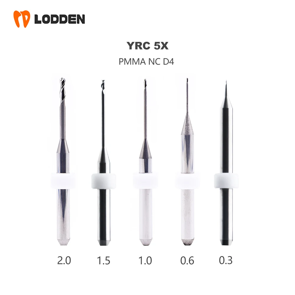 

Фрезерные боры из циркония для стоматологической лаборатории LODDEN — подходят для YUCERA 5X | Фрезы PMMA D4 0,3/0,6/1,0/1,5/2,0 мм, стоматологические инструменты с плоским концом