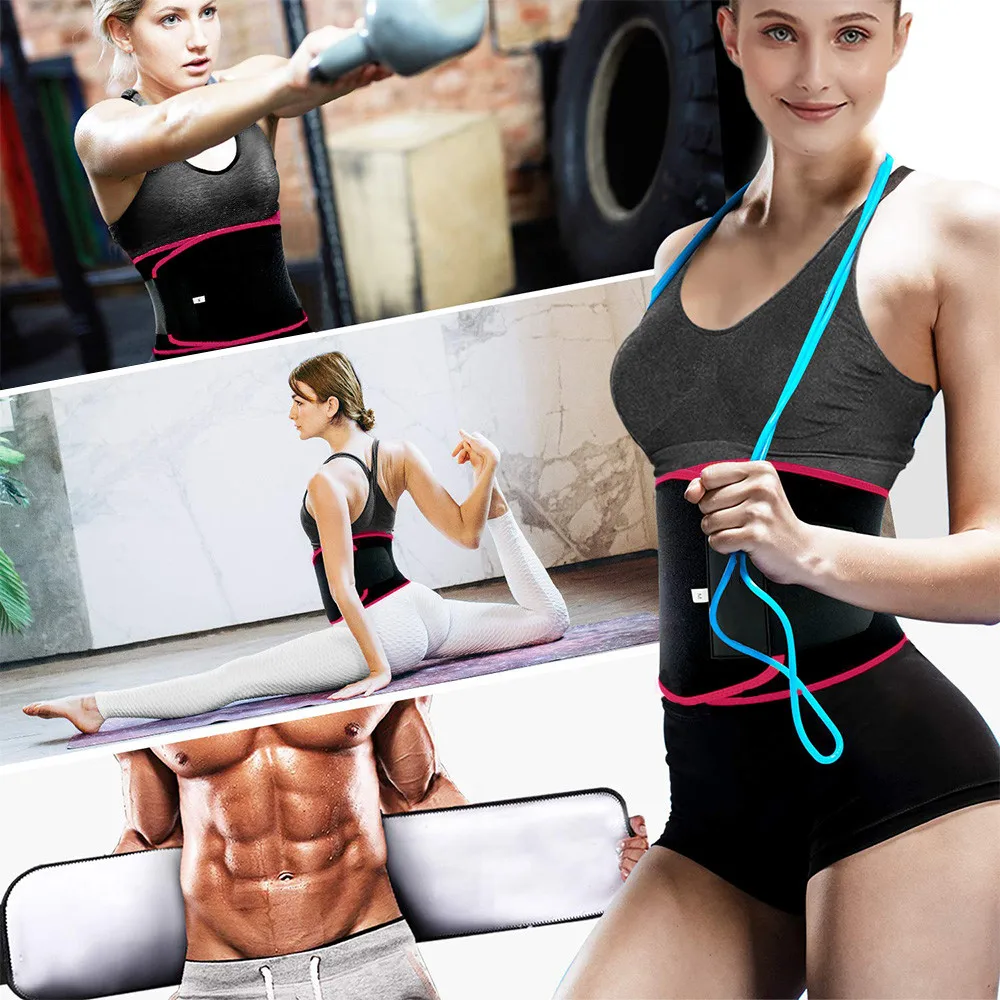 2023 New Waist Trimmer Silver Ions Sweat Belt for Women Men Sports Running Body Shaper Belly Slimming Sauna Waist Trainer