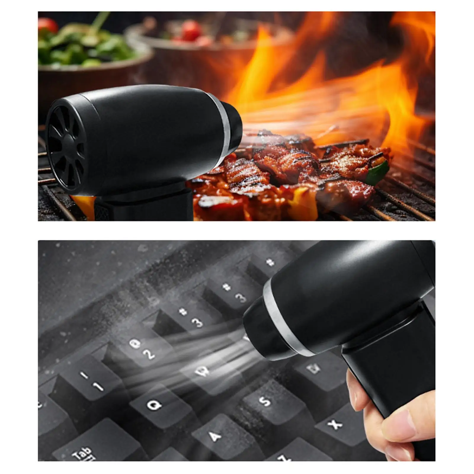 مروحة محمولة مجفف العناية بالشعر المدمج للوحة مفاتيح الكمبيوتر، التخييم في الهواء الطلق تجفيف شعر الحيوانات الأليفة محرك عالي السرعة مروحة نفخ الهواء