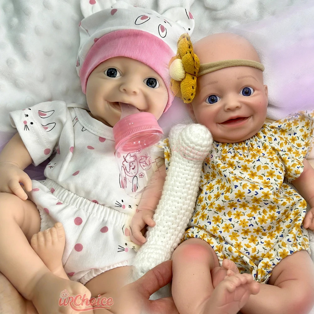 

Realistic Reborn Baby Doll Full Body Silicone 17 Inch Soft Touch Newborn Girl Washable Handmade Lifelike Toy