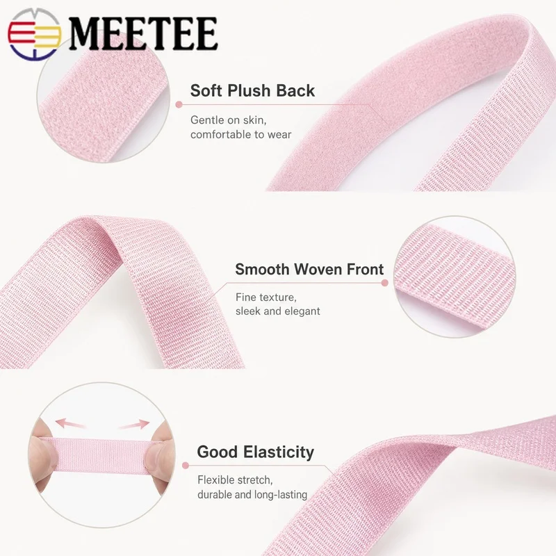 10/20Meters 6-25mm Spandex Elastic Band Soft Stretch Strap for Underwear Bras Swimwear Waistbands Garment Sewing Accessories DIY