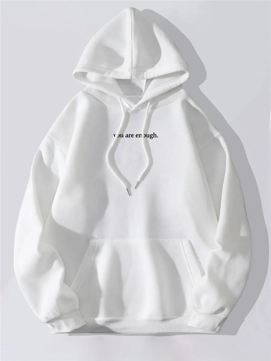 

Women Letter Prints Hooded Hoodie Spring Fall Casual Loose Pullover Sweatshirts Long Sleeve Tops Coat Autumn Outwear Streetwear