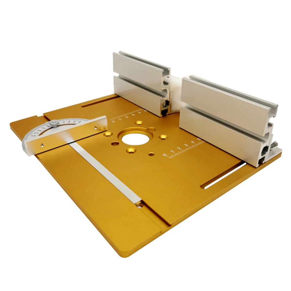 Router Tabela Inserir Placa Miter Gauge para Bancos De Madeira, Serra De Mesa, Aparador Multifuncional, Máquina De Gravura-Ouro