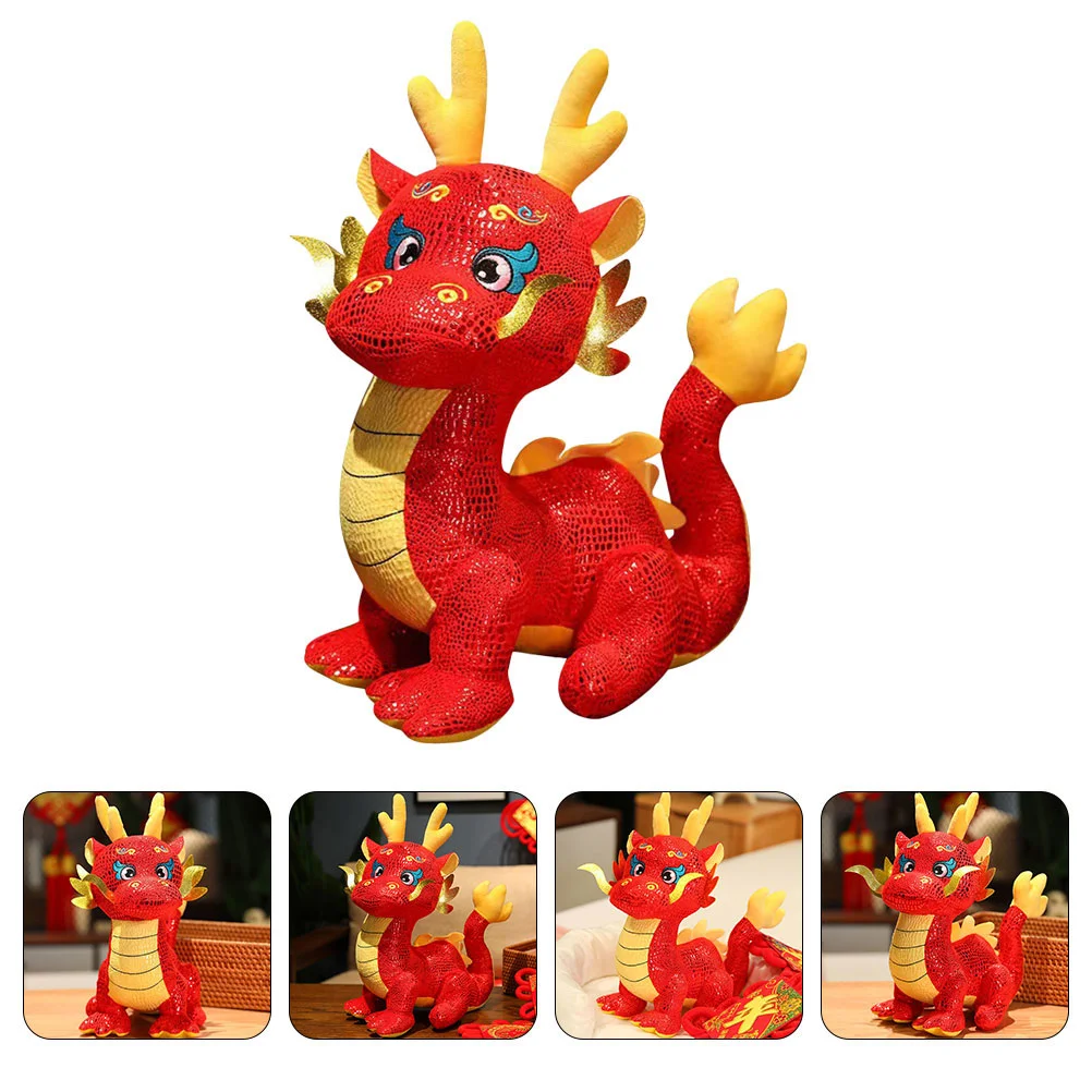 

Chinese Style Dragon Toy Year of The Mascot Plush Figure Toys Animal Stuffed Animals Child