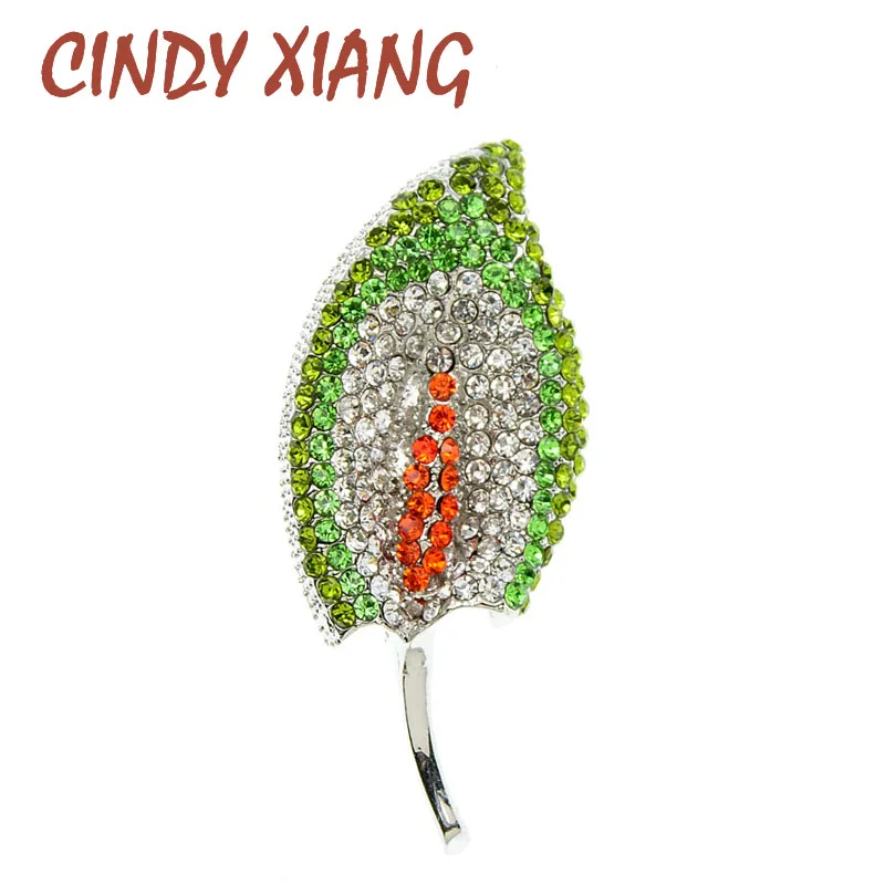 CINDY XIANG броши в виде листьев со стразами для женщин, модная красивая блестящая брошь, булавка, 2 цвета, Avaible, свадебные аксессуары, подарок