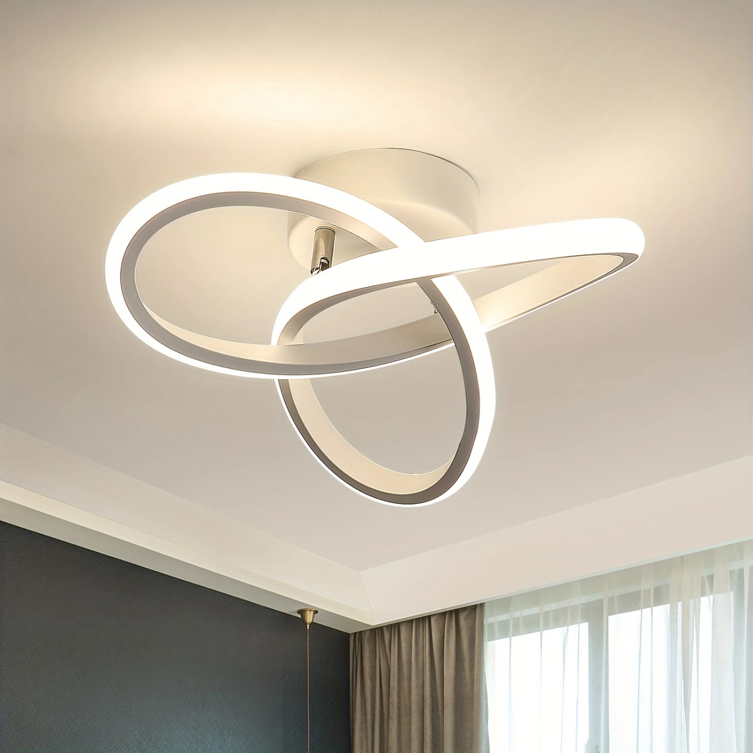 1pc Clover Flower LED Ceiling Light, Modern LED Ceiling Light, Suitable For Bedroom, , Living Room, Corridor, Dining Room, Balco