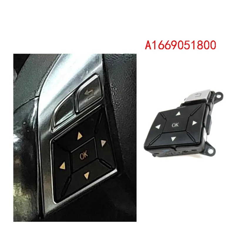 

Durable-A1669051800 For Mercedes Benz ML350 E250 E400 E350 Steering Wheel Switch Buttons Left