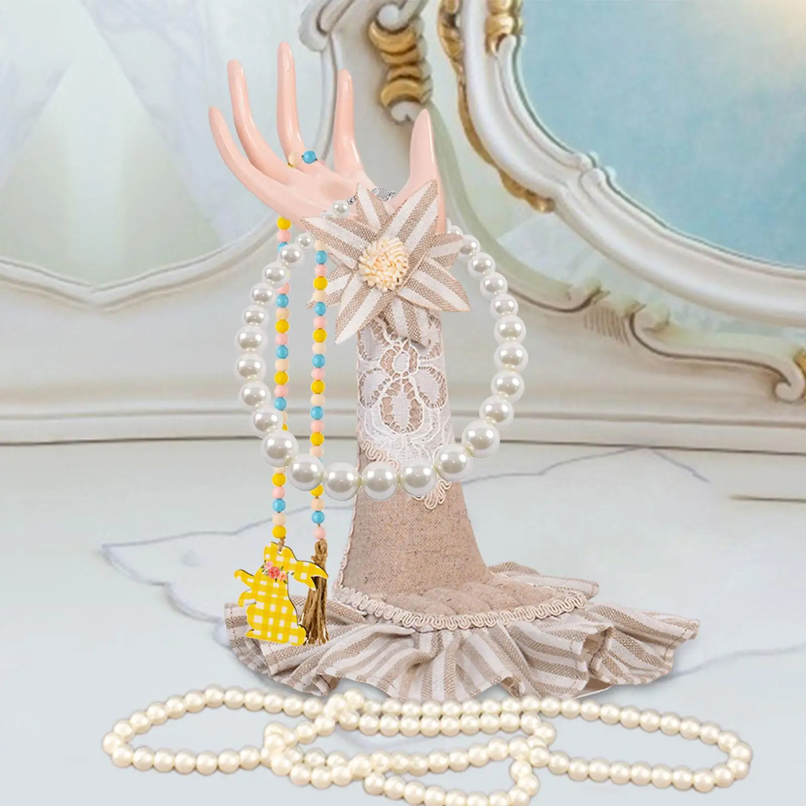 

Hand Jewelry Display Holder Jewelry Display Stand Storage Rack Modern Resin Show Rack for Props Shopping Mall Placement Girl